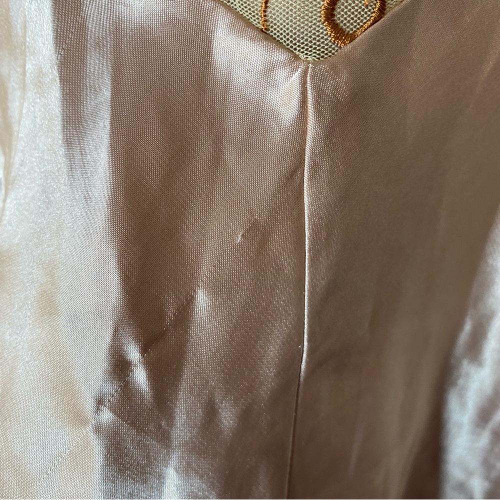 Women's Large Gold Satin Slip Dress Lingerie Fairy‎ y2k - Picture 7 of 7
